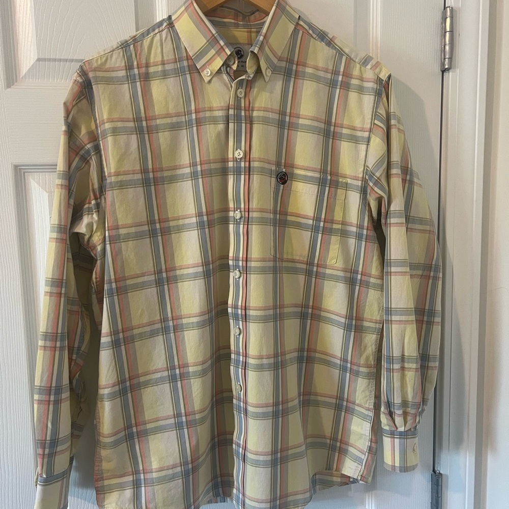 Southern Proper Yellow and Blue Plaid Shirt